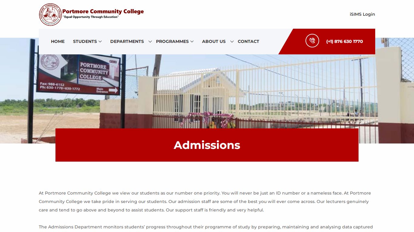Admissions | Portmore Community College